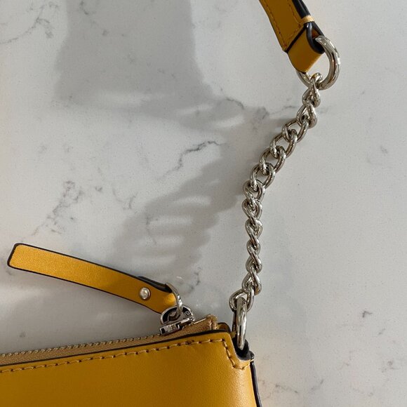 Kate Spade New York Leather Shoulder/Crossbody Designer Bag Golden Rod Yellow - Picture 9 of 16